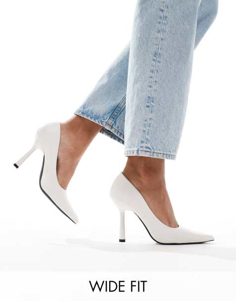 Glamorous Wide Fit - Escarpins pointus à talon haut - Blanc - view 1