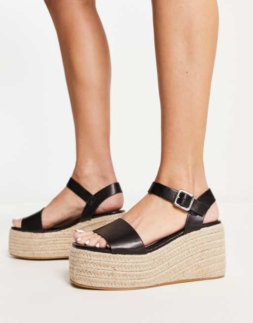 Wide width best sale espadrille platform sandals