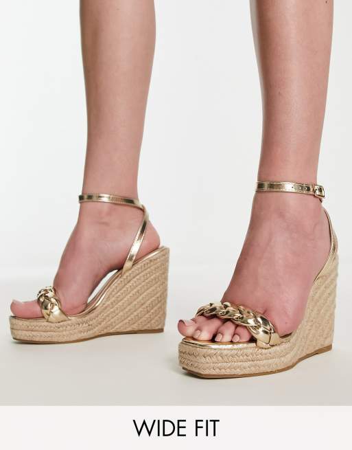 Wide fit shop wedge sandals uk