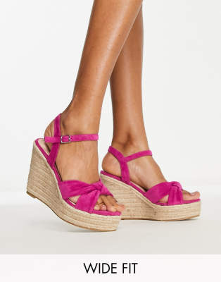 Wide fit espadrille platform on sale sandals