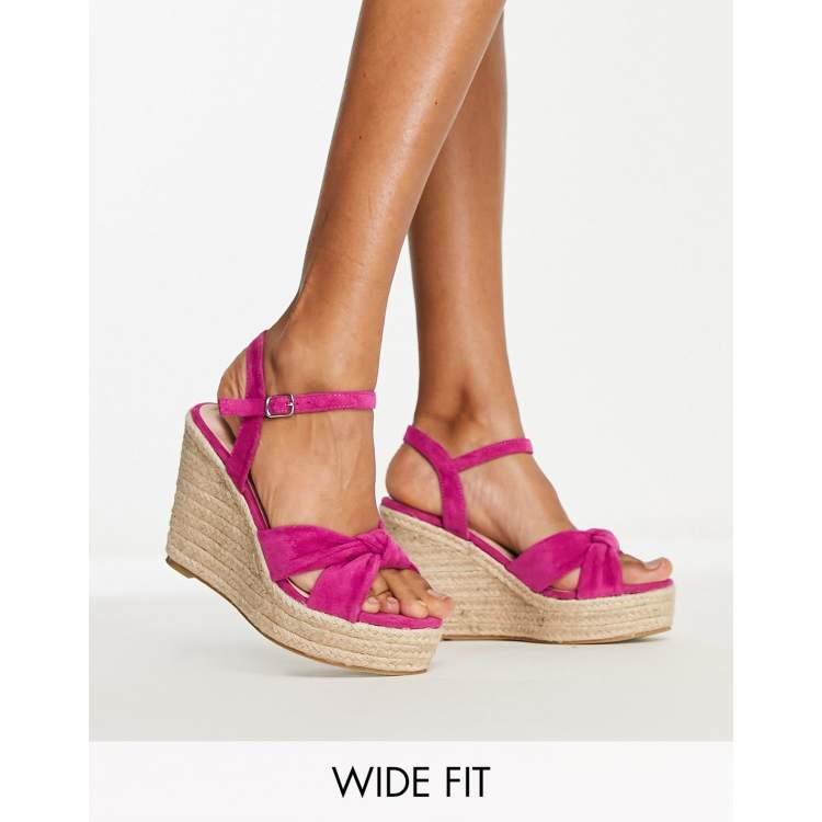 Pink wide cheap fit wedges