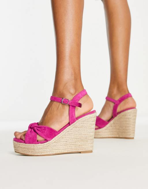 Women's hot pink wedge 2024 sandals