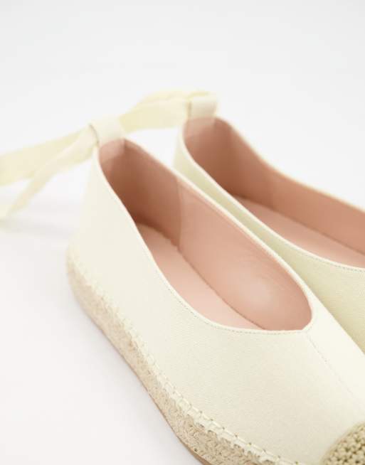 Glamorous Wide Fit - Espadrilles à nouer sur la cheville - Beige, 4 de 4