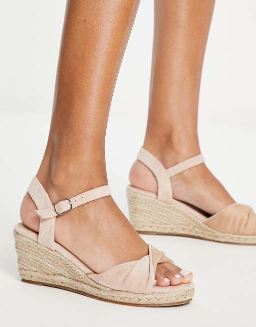 Glamorous Wide Fit - Espadrilles compensées mi-hautes - Beige, 3 de 4