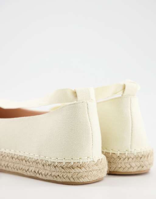 Glamorous Wide Fit – Espadrilles mit Knöchelschnürung in Natur, 2 von 4