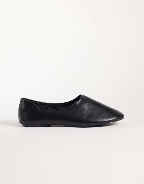 Glamorous Wide Fit flade sko i sort - view 1