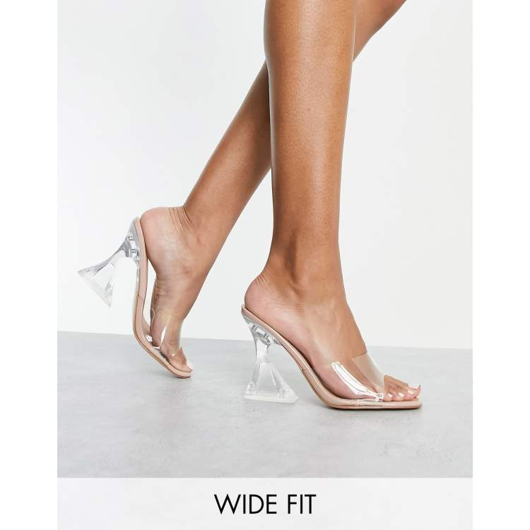 Clear block mule heels hot sale