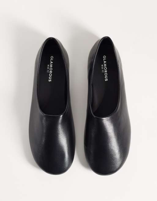Glamorous Wide Fit flat shoes in black, 3 of 4