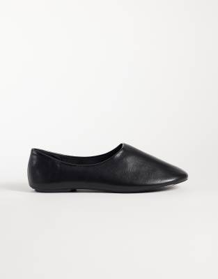 Glamorous Wide Fit Flats In Black
