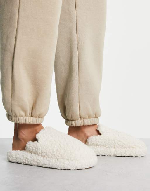 Wide fit fluffy slippers new arrivals