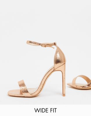 rose gold wide fit heels
