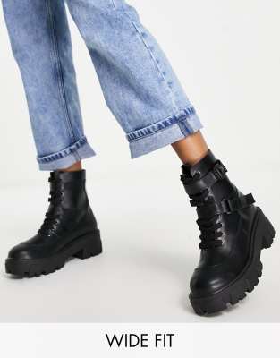 Wide fit lace up ankle boots sale