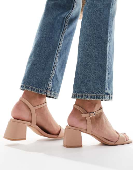 Beige low clearance heels