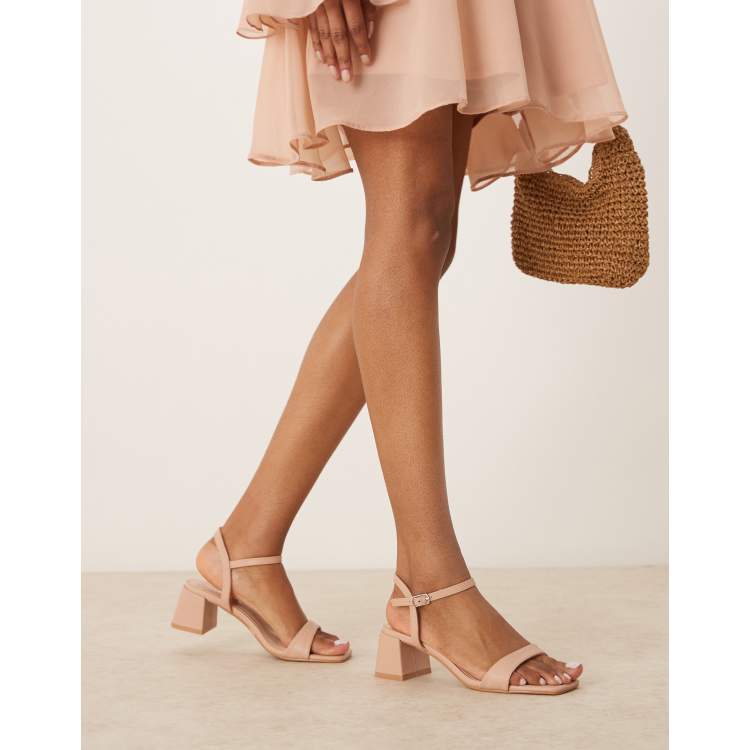 blue dress for baby girl JM Looks Beige Closed-Toe Low Heel Sandals for Women main image 1