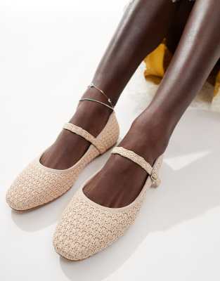 GLAMOROUS WIDE FIT MARY JANE BALLET FLATS