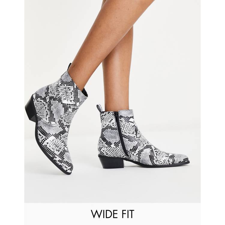 Wide snakeskin sale boots