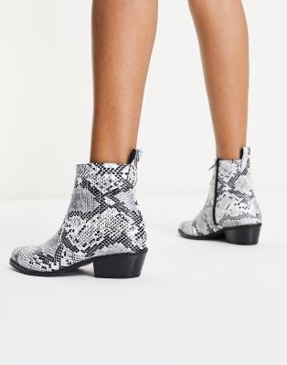 Snake Print Boots Snakeskin Sock Booties Aeyde SOFIE Creamy Snake
