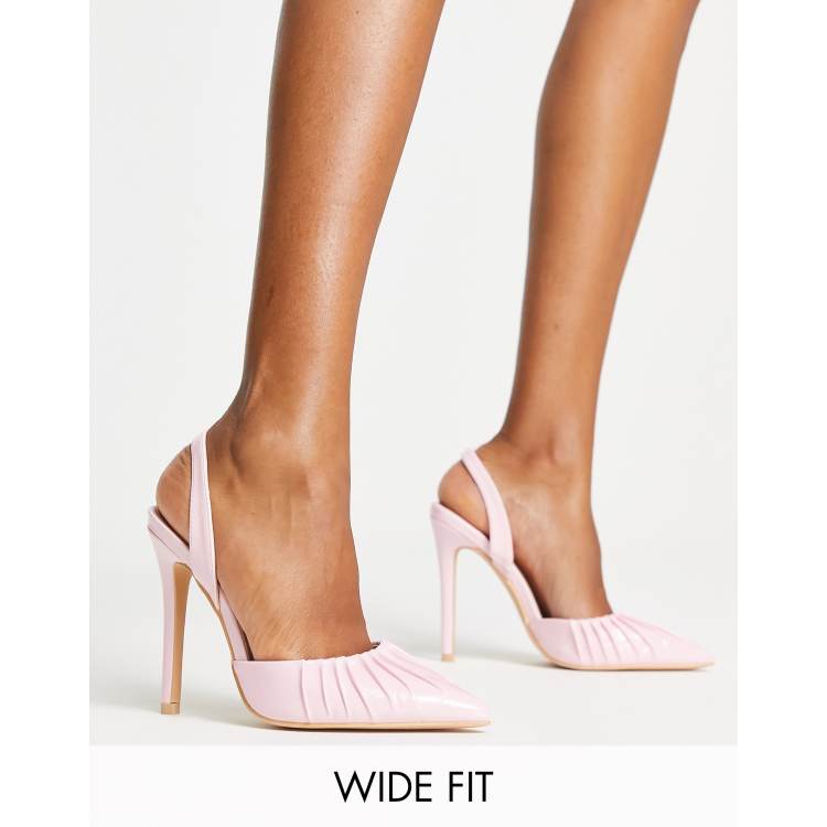 Wide fit pale store pink shoes