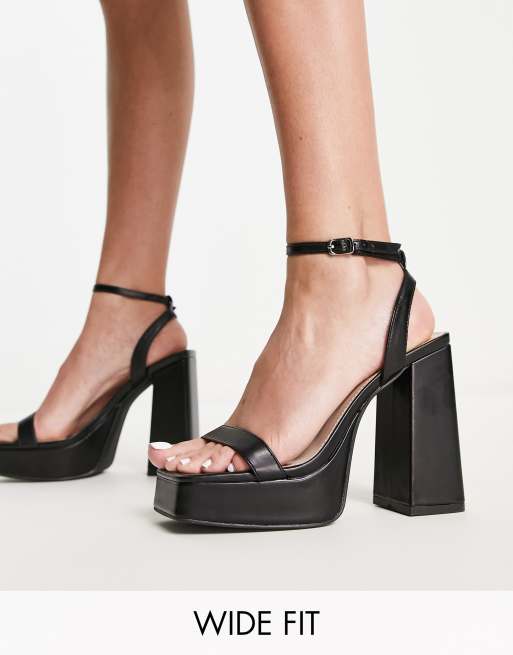 Wide fit store platform heels