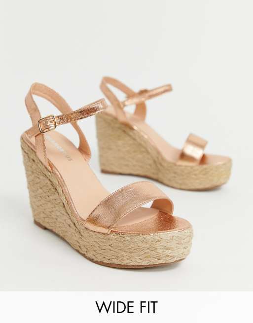 Rose gold best sale metallic wedges