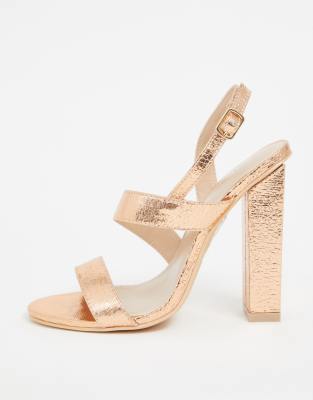 sandale or talon carré
