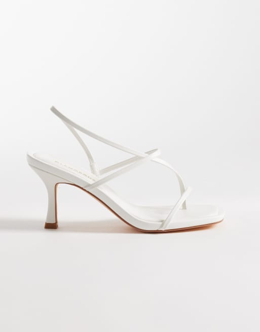 Glamorous Wide Fit - Sandales minimalistes à talon - Blanc