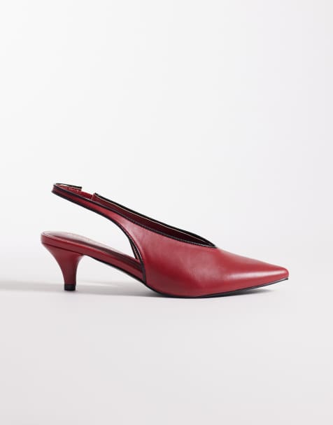 Glamorous Wide Fit - Scarpe con tacco a spillo e cinturino posteriore bordeaux - view 1