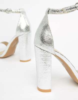 asos wide fit silver shoes