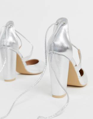 silver court shoes asos