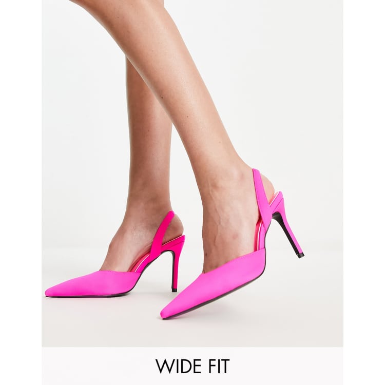 Bright pink outlet wide fit heels