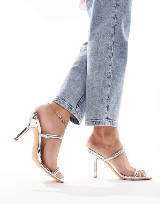 Silver 2024 mule sandals