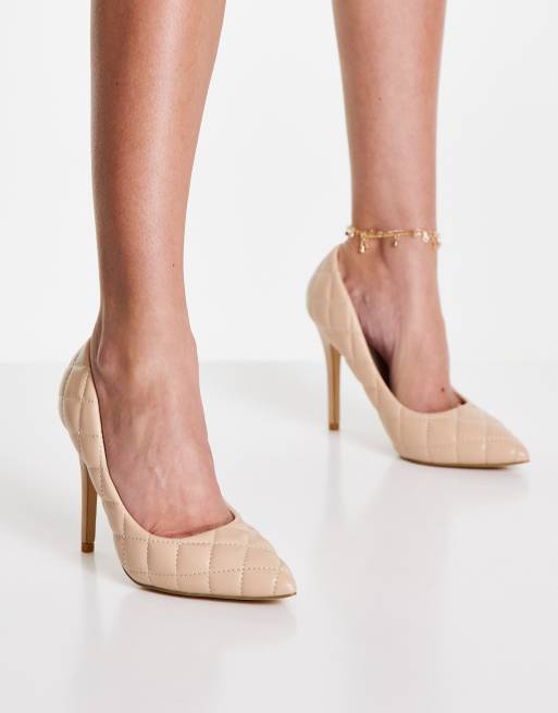 Glamorous Wide Fit - Vatterede pumps i kamelbrun, 4 af 4