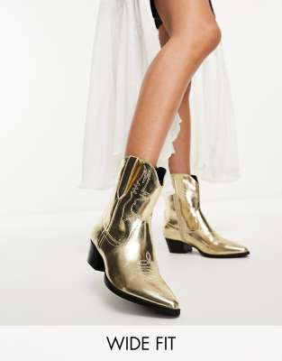 Metallic on sale western booties