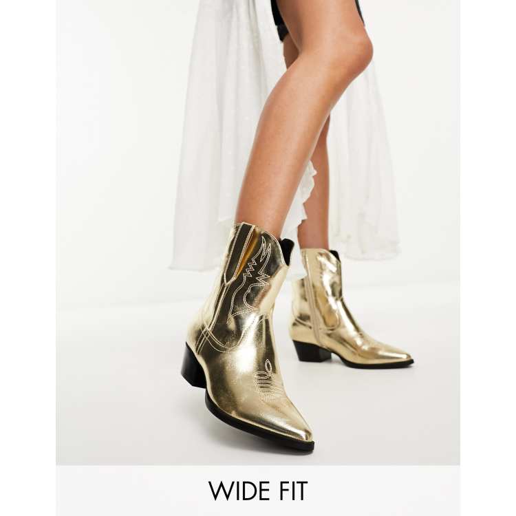 Silver and gold discount boots