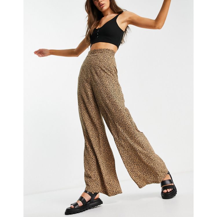 Dropship Fashion Womens' Leopard Print Pants Elegant Slim Look