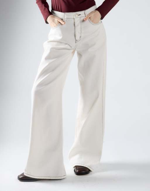 Glamorous Wide-leg jeans in off white, 3 of 4