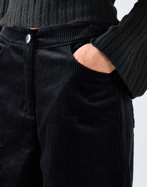 Glamorous Wide leg trousers in black corduroy, 3 of 3