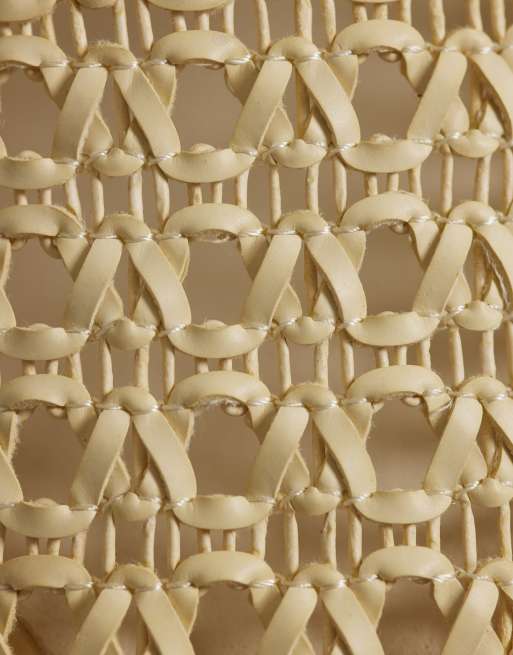 Glamorous woven ballet flats in natural, 3 of 4