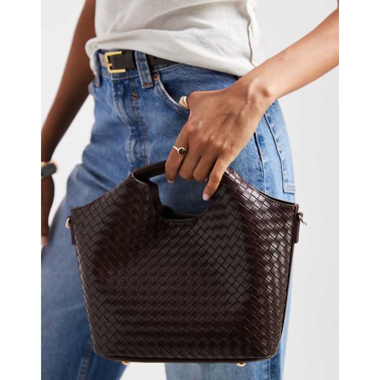 Raiuyow Woven Tote Handbag For Women - Vegan Leather Braided Shoulder Bag, Top Handle Clutch Purse - View #4
