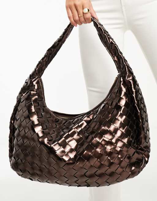 WOVEN SEQUIN BAG - Purple