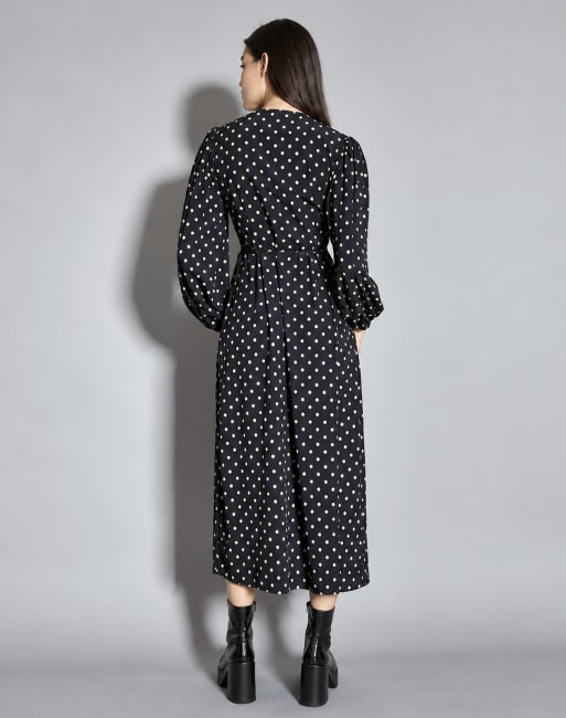 Glamorous Wrap maxi-dress in black green geo daisy, 2 of 3
