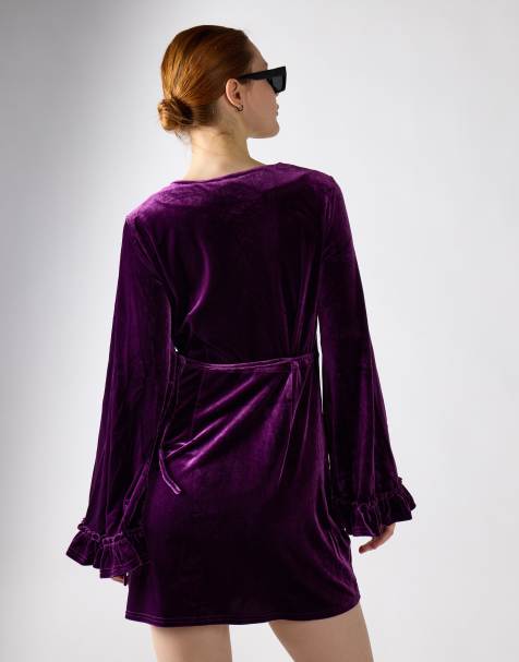 strapless open back dress Feeling Fun Black Sequin Wrap Dress main image 0