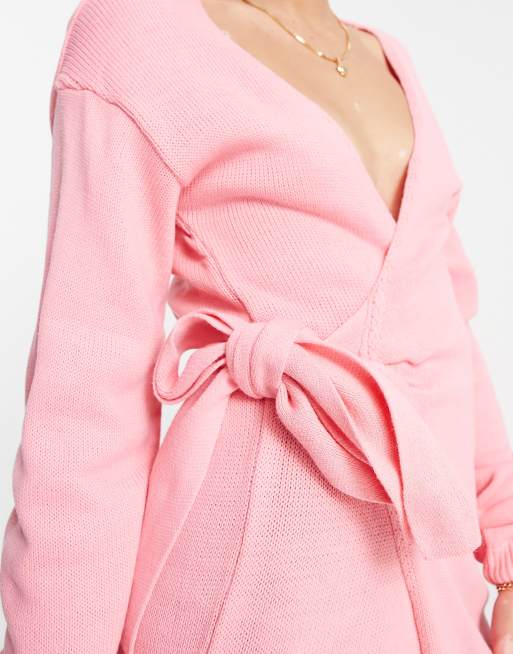 Pink hotsell wrap jumper