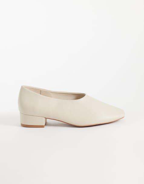 Glamorous - zapatos tipo mule de tacón en blanco roto - view 1