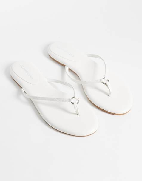 Glamorous – Zehenstegsandalen in Weiß - view 1