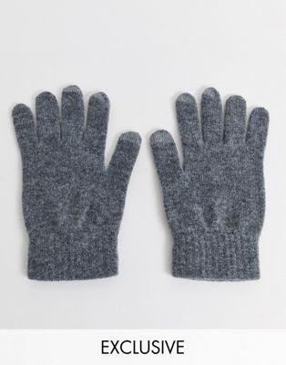 Glen Lossie - Touchscreen handschoenen van lamswol in grijs