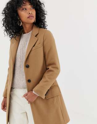 tan tailored coat