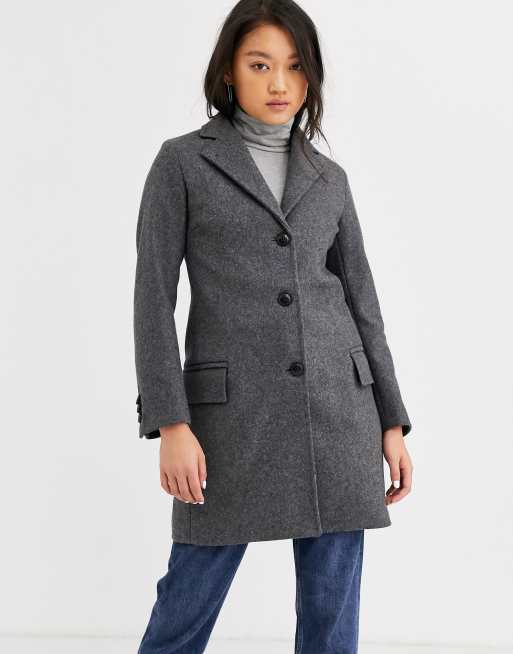 Gloverall Chesterfield wool blend tailored coat