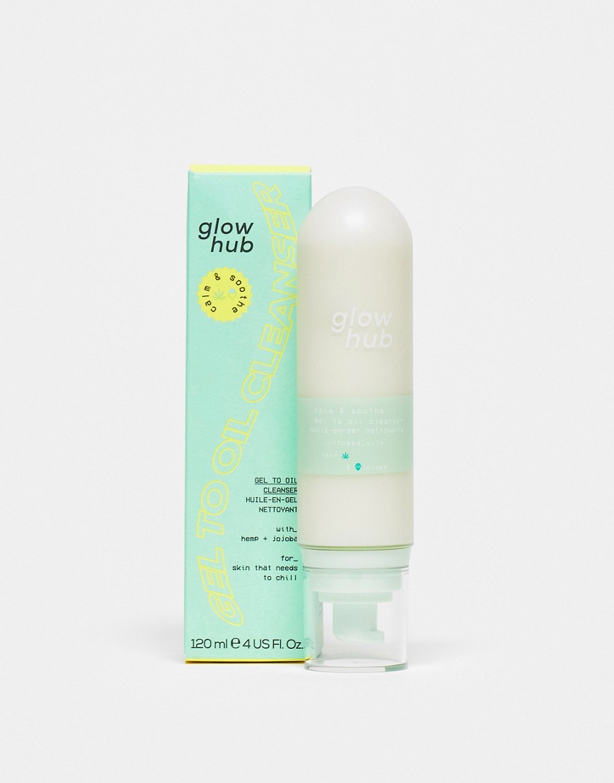 Glow Hub Calm & Soothe Gel to Oil Cleanser-Clear