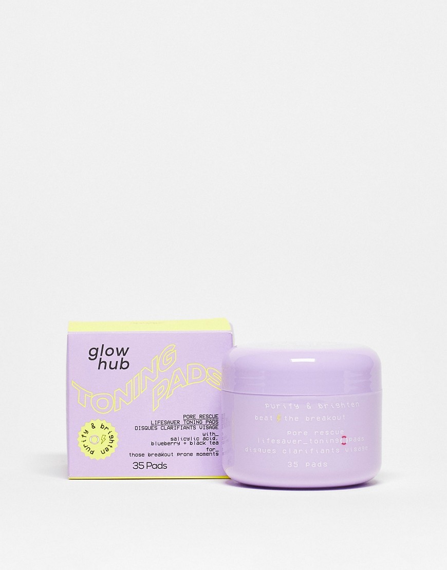 Glow Hub Purify & Brighten Pore Rescue Lifesaver Toning Pads-Clear